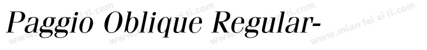 Paggio Oblique Regular字体转换
